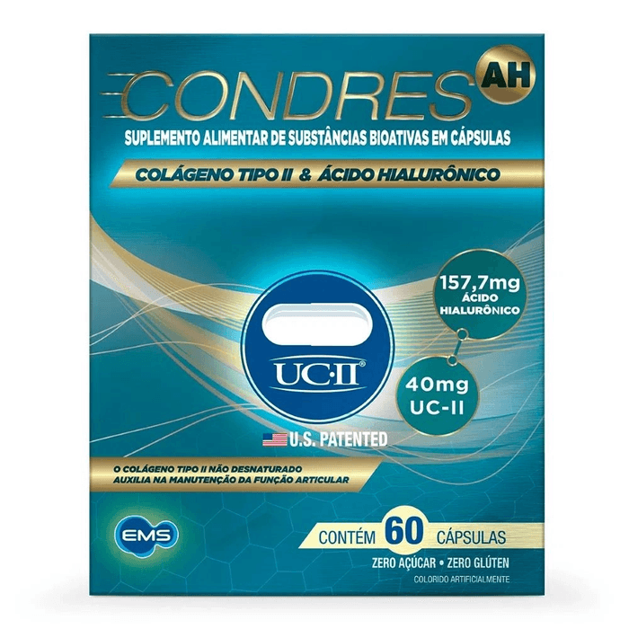 Condres AH Colágeno Tipo 2 e Ácido Hialurônico 60 Cápsulas - Imagem 1